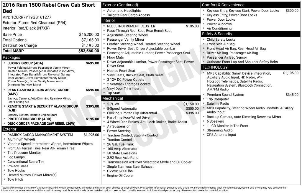 Used 2016 RAM 1500 Rebel w/ Luxury Group AWD/4WD image 3