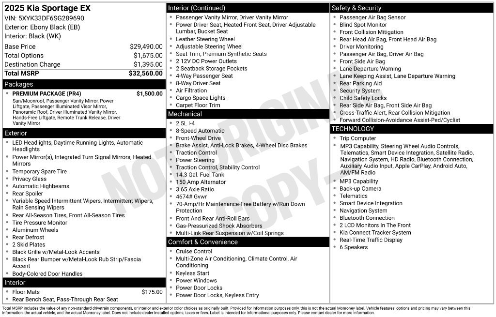Used 2025 Kia Sportage EX w/ Premium Package FWD image 4