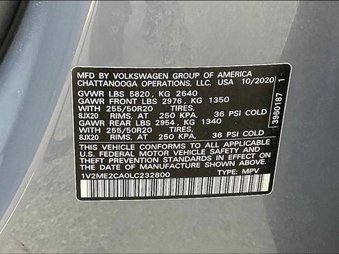 Used 2020 Volkswagen Atlas Cross Sport SEL w/ Cross Sport MDO Package AWD/4WD image 18