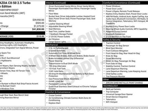 Used 2023 MAZDA CX-50 Meridian Edition w/ Cargo Package AWD/4WD image 4