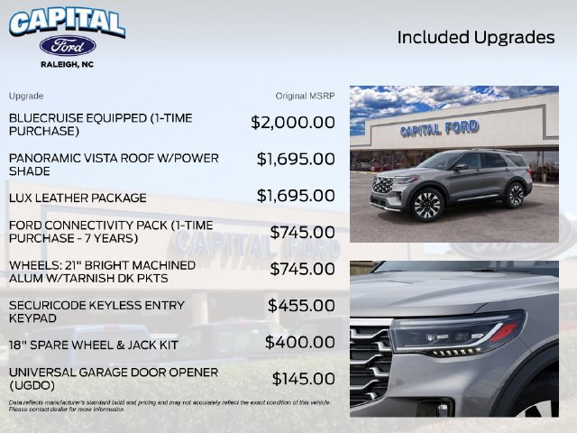 New 2027 Ford Explorer Platinum w/ LUX Leather Package AWD/4WD image 5