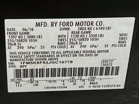 Used 2018 Ford Explorer Limited AWD/4WD image 34