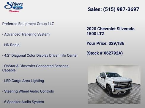 Used 2020 Chevrolet Silverado 1500 LTZ w/ LTZ Plus Package AWD/4WD image 40