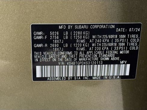 Certified 2025 Subaru Outback Touring XT AWD/4WD image 43