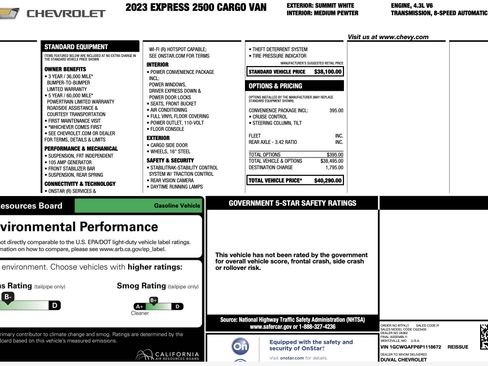 Used 2023 Chevrolet Express 2500 w/ Driver Convenience Package RWD image 5