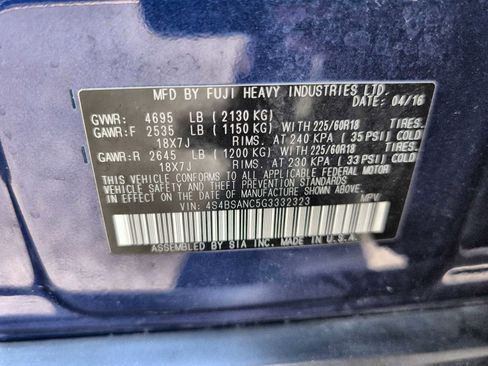 Used 2016 Subaru Outback 2.5i Limited AWD/4WD image 35