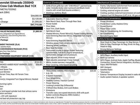 Used 2020 Chevrolet Silverado 2500 Custom w/ Custom Value Package AWD/4WD image 22