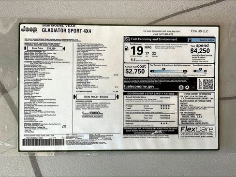 New 2025 Jeep Gladiator Sport image 43