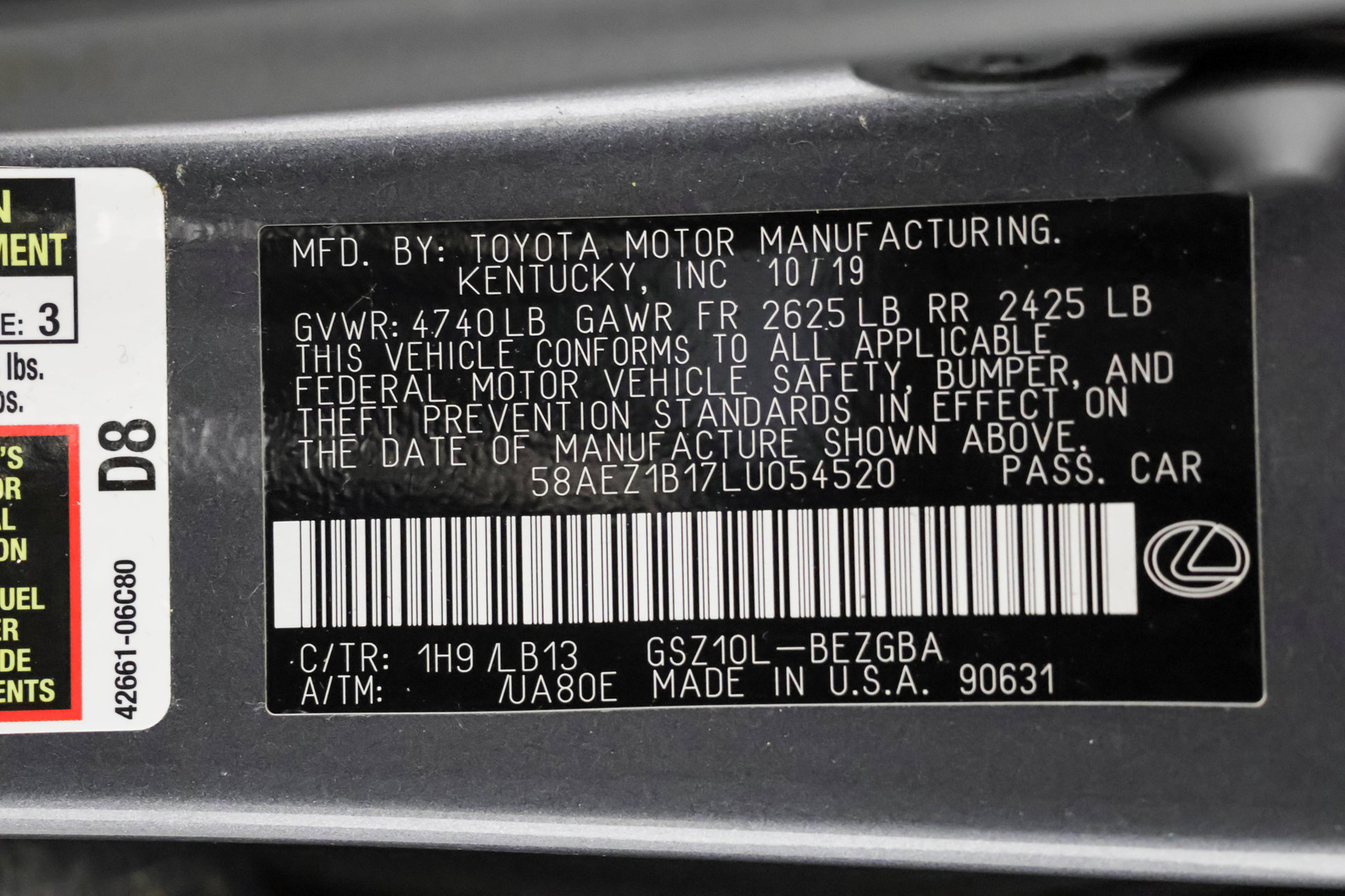 Used 2020 Lexus ES 350 w/ Luxury Package FWD image 52
