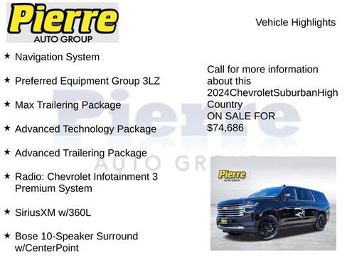 Used 2024 Chevrolet Suburban High Country w/ Advanced Technology Package AWD/4WD image 7