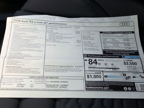 New 2026 Audi RS e-tron GT performance image 18