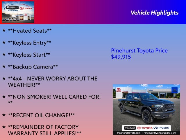 Used 2026 RAM 1500 Rebel w/ Bed Utility Group AWD/4WD image 31