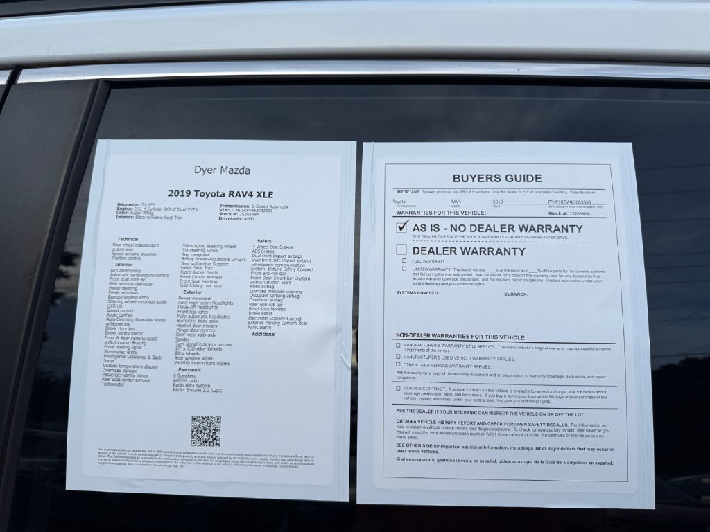 Used 2019 Toyota RAV4 XLE w/ Convenience Package AWD/4WD image 25