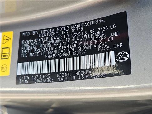 Used 2019 Lexus ES 350 F Sport image 25