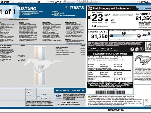 Used 2020 Ford Mustang Premium RWD image 2
