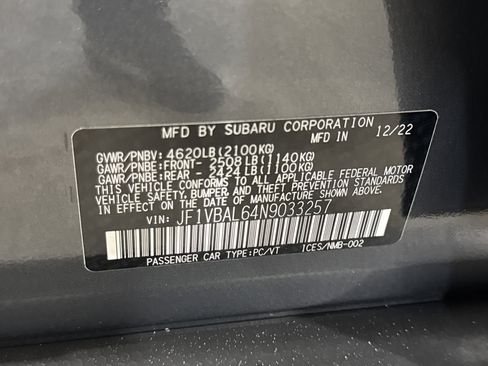 Used 2022 Subaru WRX Limited AWD/4WD image 37