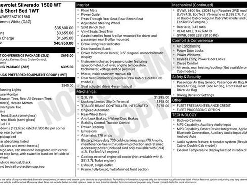 Used 2021 Chevrolet Silverado 1500 W/T w/ WT Fleet Convenience Package RWD image 20