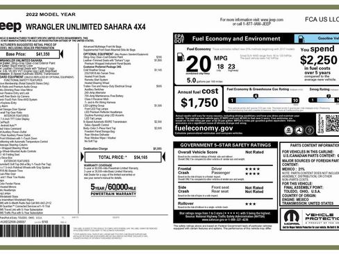 Certified 2022 Jeep Wrangler Unlimited Sahara w/ LED Lighting Group image 4