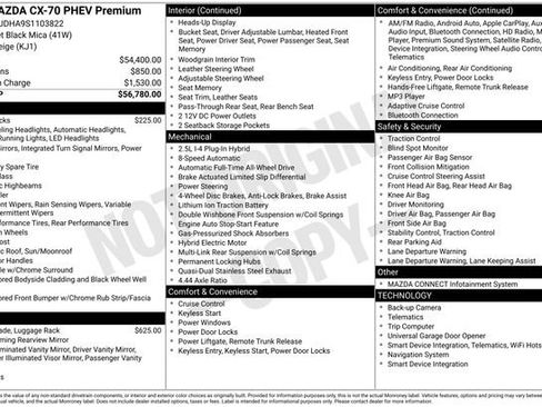Used 2025 MAZDA CX-70 Plug-In Hybrid w/ Premium Pkg image 36