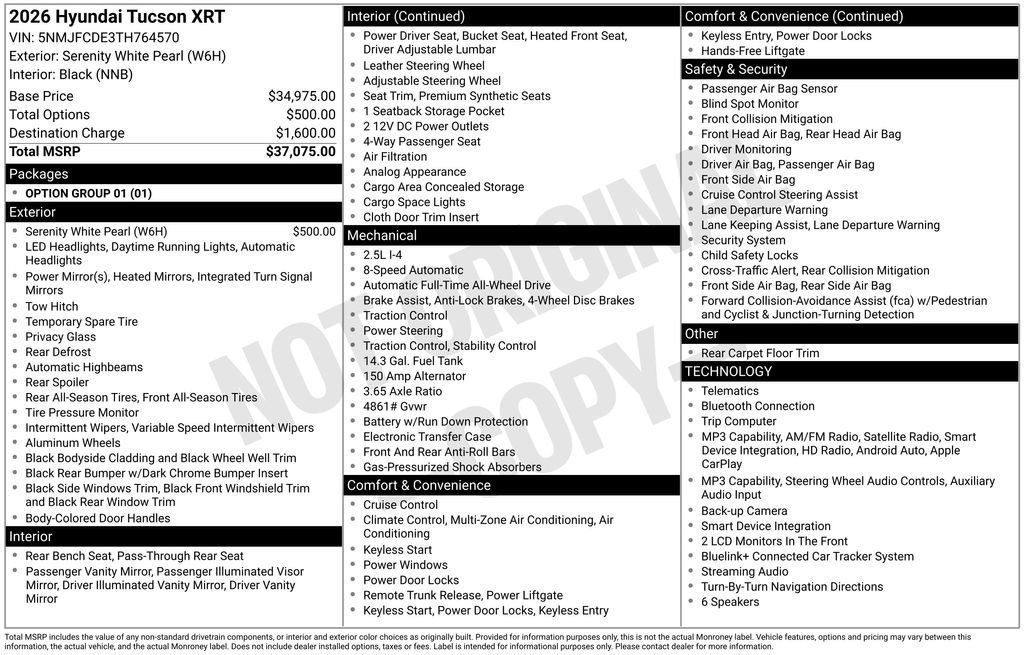 New 2026 Hyundai Tucson XRT AWD/4WD image 19