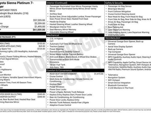 Used 2025 Toyota Sienna Platinum AWD/4WD image 7