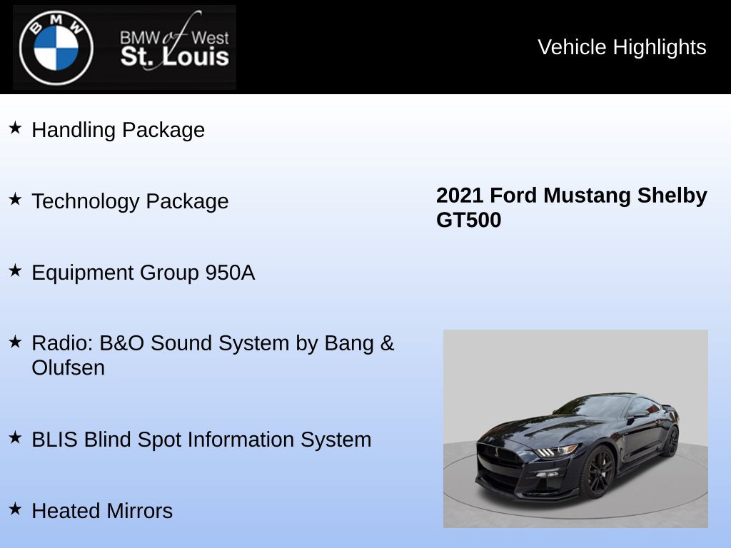 Used 2021 Ford Mustang Shelby GT500 w/ Technology Package RWD image 8