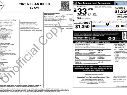 Used 2023 Nissan Kicks SV image 2