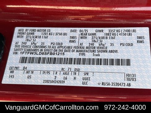 Used 2025 Ford F150 XLT w/ Equipment Group 301A Standard image 35