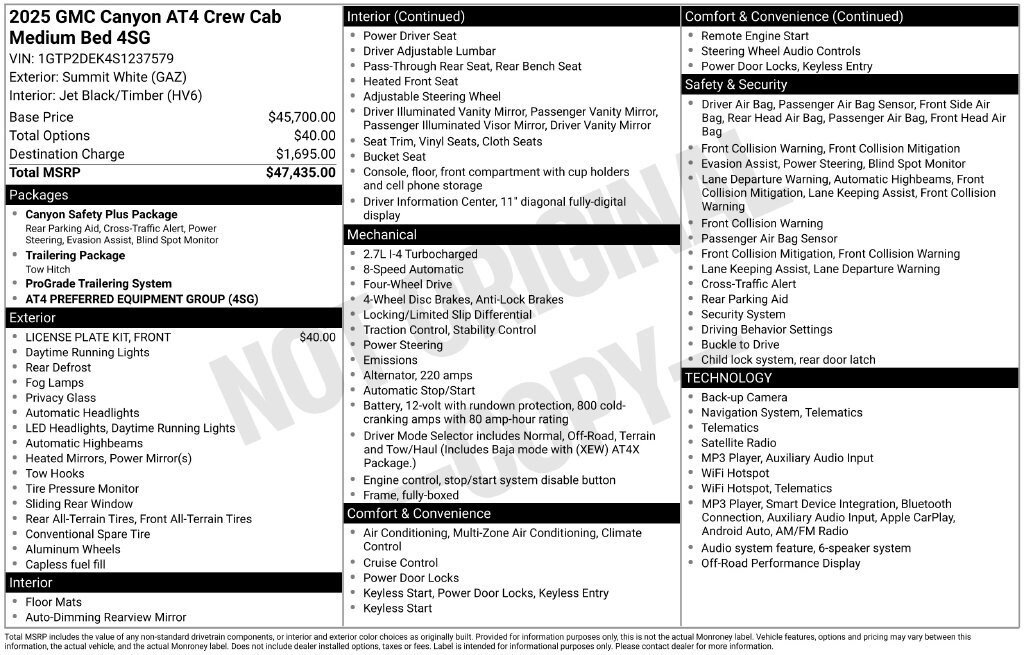 Used 2025 GMC Canyon AT4 AWD/4WD image 29