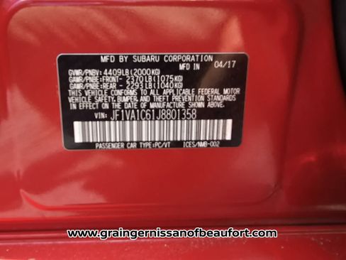 Used 2018 Subaru WRX Premium AWD/4WD image 7