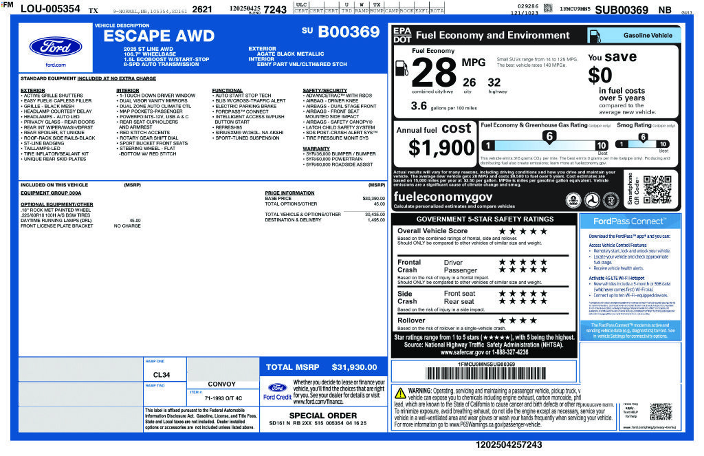 Used 2025 Ford Escape ST-Line AWD/4WD image 6
