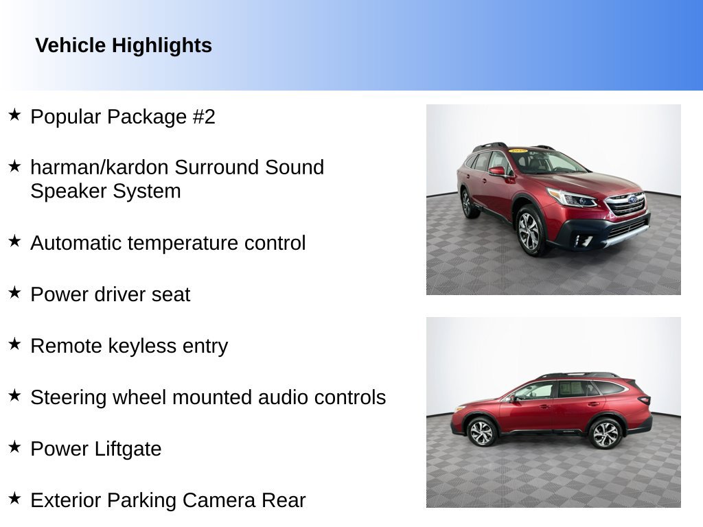 Used 2020 Subaru Outback Limited w/ Popular Package #2 AWD/4WD image 2