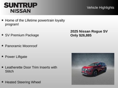 Used 2025 Nissan Rogue SV w/ SV Premium Package FWD image 8