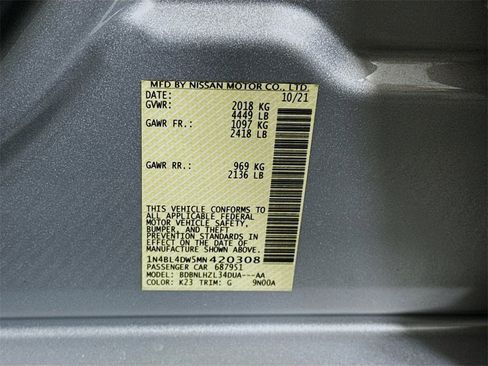 Certified 2021 Nissan Altima 2.5 SV image 34