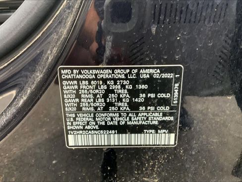 Used 2022 Volkswagen Atlas SE AWD/4WD image 37