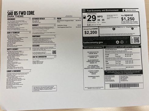 Certified 2024 Volvo S60 B5 Core image 1