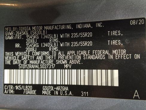 Used 2020 Toyota Highlander Limited image 33