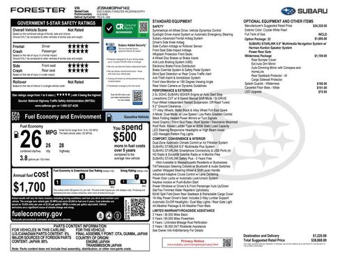 Used 2023 Subaru Forester Wilderness w/ Wilderness Package image 3