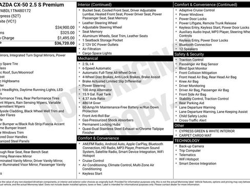 New 2026 MAZDA CX-50 AWD 2.5 S w/ Premium Package image 22