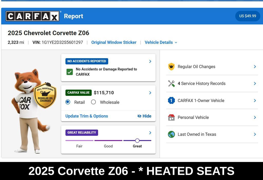 Used 2025 Chevrolet Corvette Z06 RWD image 9