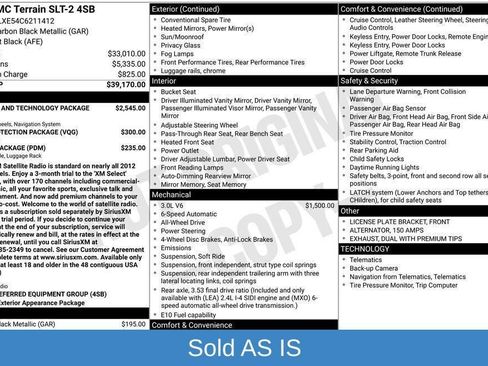 Used 2012 GMC Terrain SLT w/ Chrome and Technology Package AWD/4WD image 31