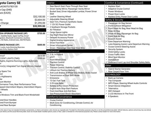 New 2026 Toyota Camry SE w/ Multimedia Upgrade Package FWD image 1