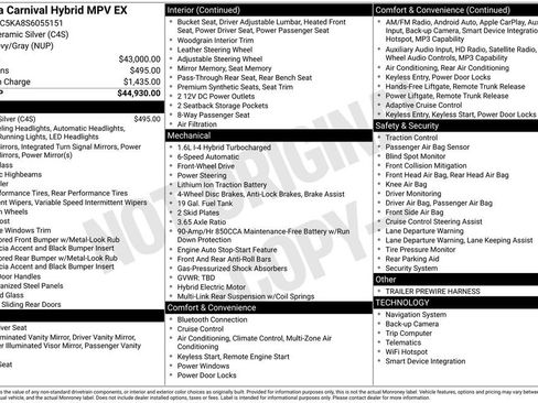 Used 2025 Kia Carnival EX image 61