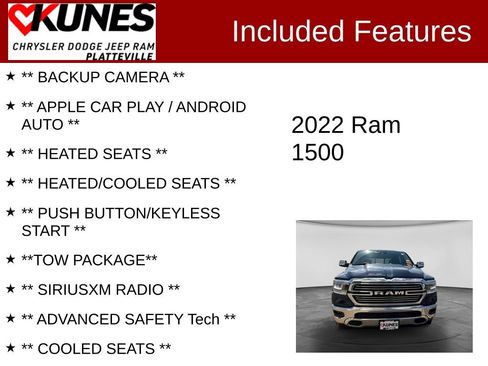 Used 2022 RAM 1500 Laramie AWD/4WD image 2