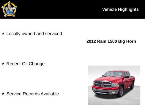 Used 2012 RAM 1500 Big Horn w/ Remote Start & Security Group AWD/4WD image 2