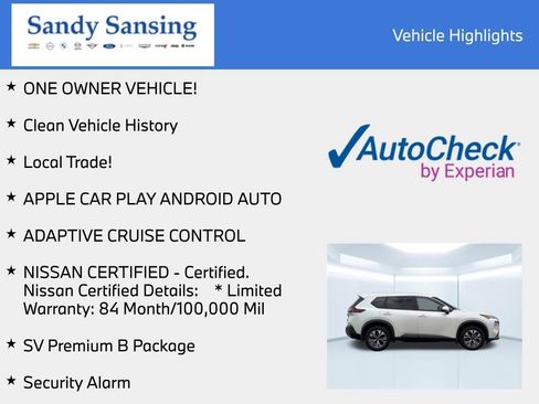 Certified 2023 Nissan Rogue SV w/ SV Premium B Package FWD image 8