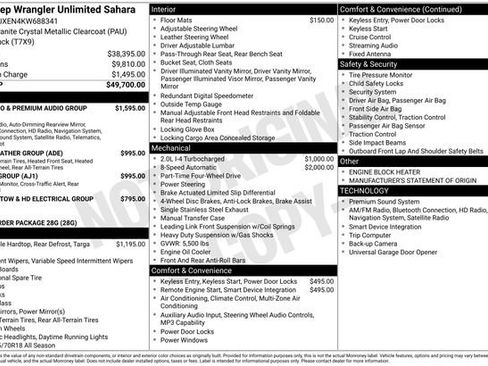 Used 2019 Jeep Wrangler Unlimited Sahara image 3