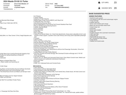 Used 2024 MAZDA CX-50 AWD 2.5 Turbo w/ Cargo Package image 5