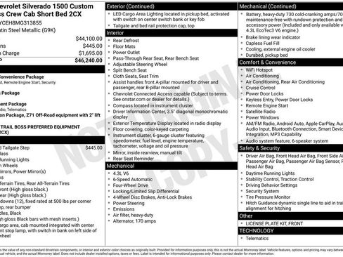 Used 2021 Chevrolet Silverado 1500 Custom Trail Boss image 2