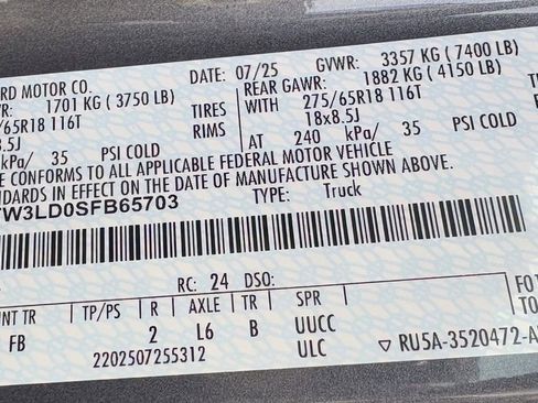 New 2025 Ford F150 XLT w/ Equipment Group 302A MID image 65